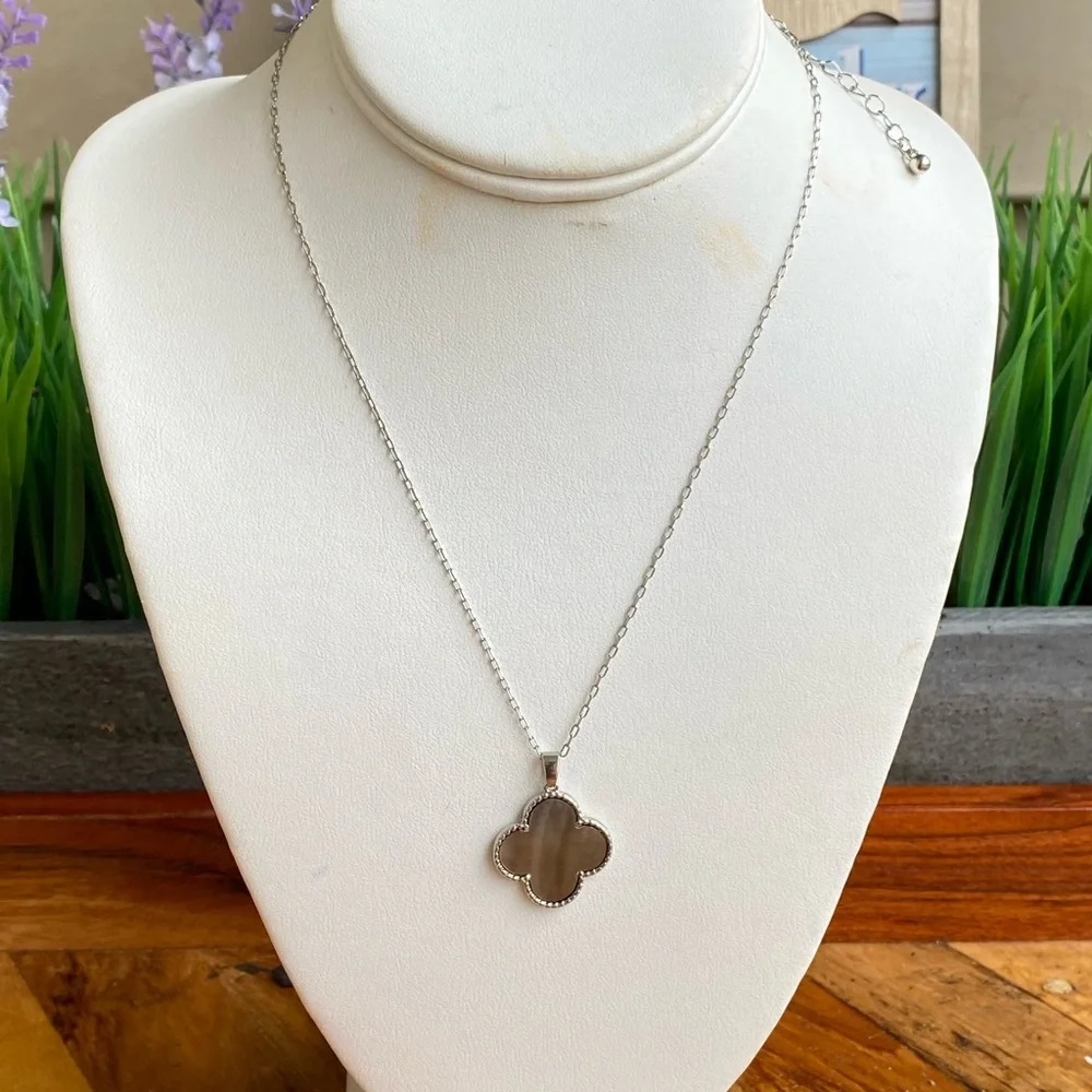 MOTHER OF PEARL DENKAYS STATEMENT NECKLACE